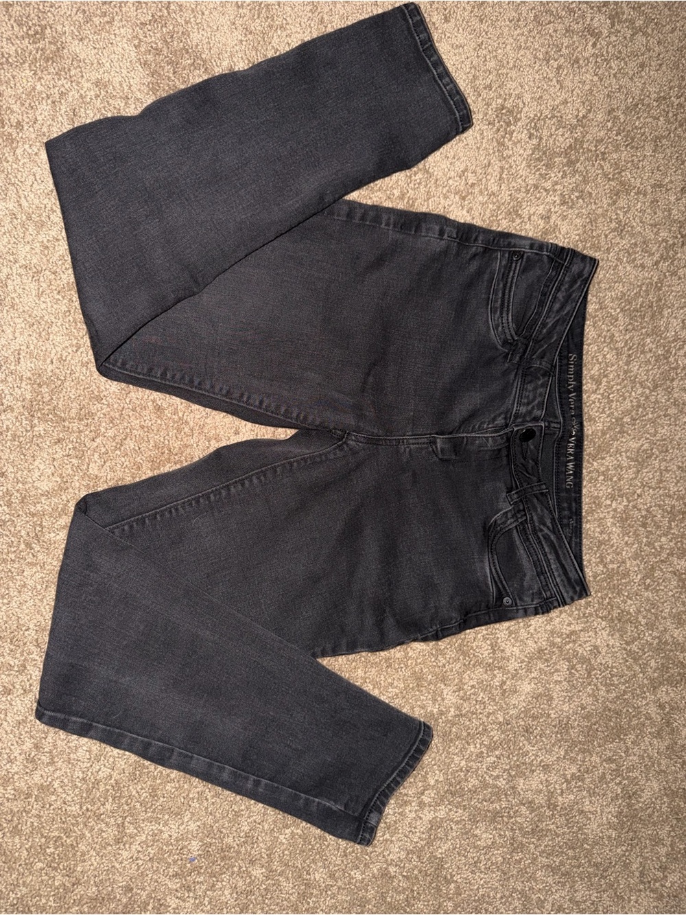 Simply Vera Vera Wang Women's Black Straight-Leg Jeans